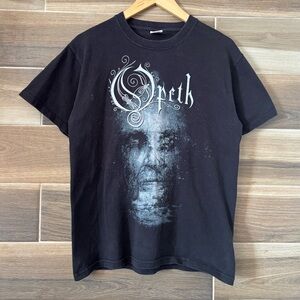Vintage 2010 Opeth Throat of Winter Band Tee Black T Shirt Size Medium Y2K Metal